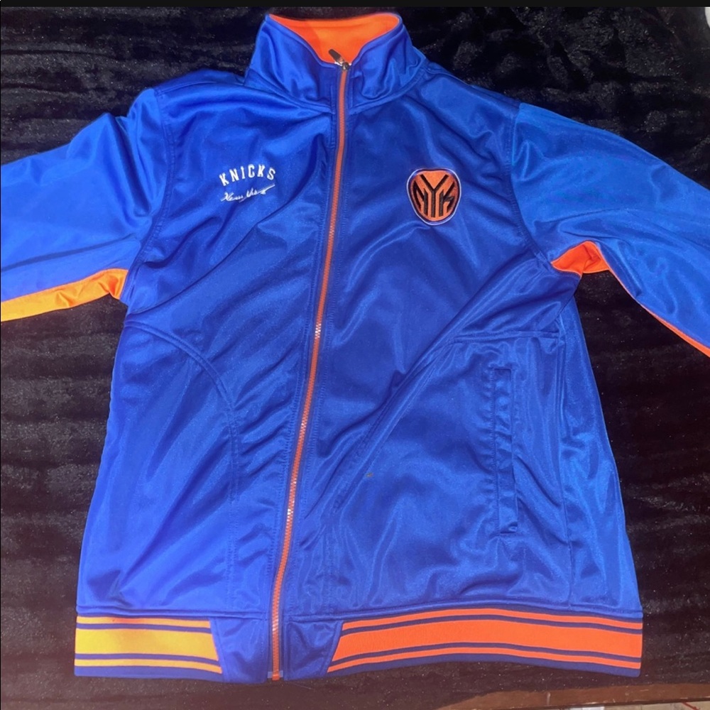 Authentic Knicks warm up track jacket